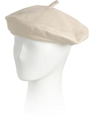 TJ Maxx Leather Carter Beret Cap With Stem For - White