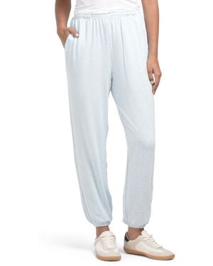 TJ Maxx Terry Ridgewood Sweatpants With Inner Drawcord And Pockets, Spandex/Polyester/Rayon - Blue