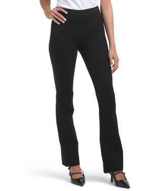 TJ Maxx Ponte Knit Pintuck Pants For Spandex/Polyester/Viscose - Black