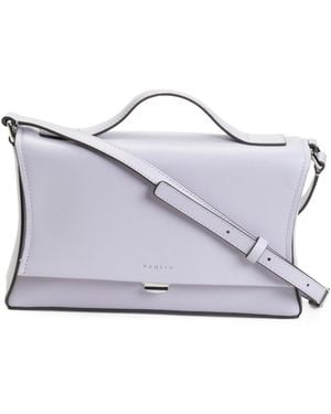 TJ Maxx Leather Ellerdine Way Medium Flapover Crossbody - Gray