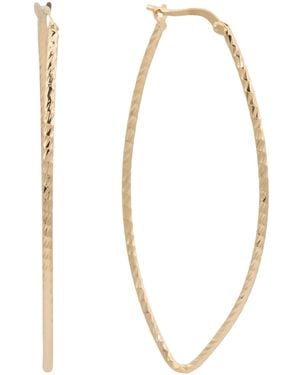 TJ Maxx Plated Bronze Marquise Hoop Earrings, Diamond - White
