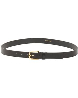 TJ Maxx Leather Cinzia Belt With Tone Buckle For Leather - Black