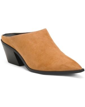 TJ Maxx Suede Savile Pointed Toe Mules For Leather/Suede - Brown