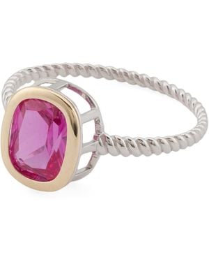 TJ Maxx Sterling And 14Kt Lab Created Sapphire Ring - Pink