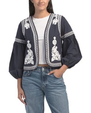 TJ Maxx Embroidered Jacket For Cotton - Black