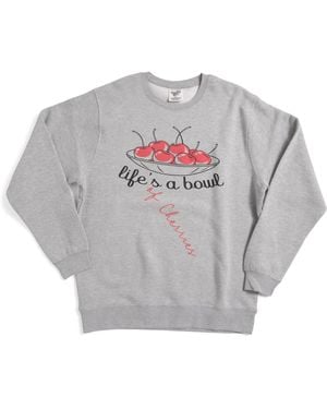 TJ Maxx Plus Bowl Of Cherries Sweatshirt For Cotton/Polyester - Gray