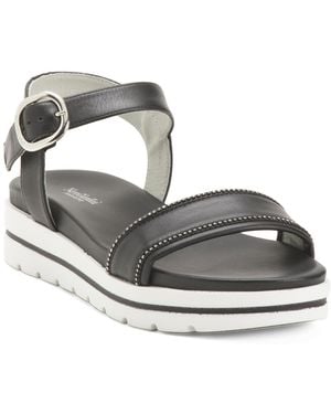 TJ Maxx Leather Sandals For - Metallic