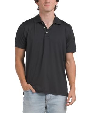 TJ Maxx Solid Performance Polo For Spandex/Polyester - Black