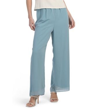 TJ Maxx Petite Chiffon Pants For Polyester - Blue