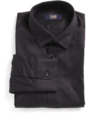 TJ Maxx Comfort Fit Designer Dress Shirt For Cotton - Black