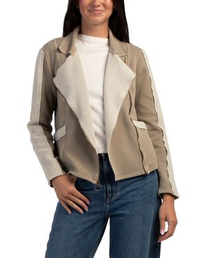 TJ Maxx Hanford Moto Jacket, Spandex/Cotton/Polyester - Natural