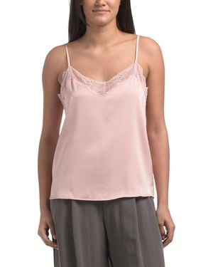 TJ Maxx Lace Tank Top For Polyester - Pink