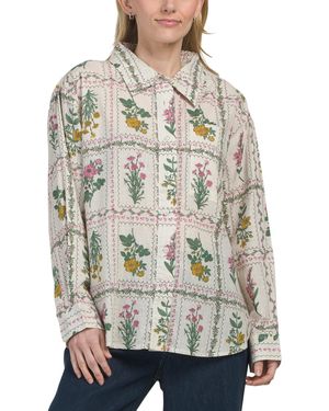 TJ Maxx Cotton Printed Shirt For - Gray