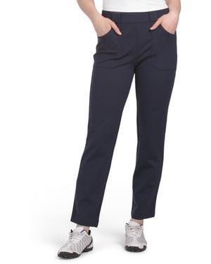 TJ Maxx Solid Ponte Ankle Pants, Nylon/Viscose - Blue