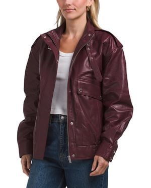 TJ Maxx Leather Eva Jacket For Polyester/Leather - Purple