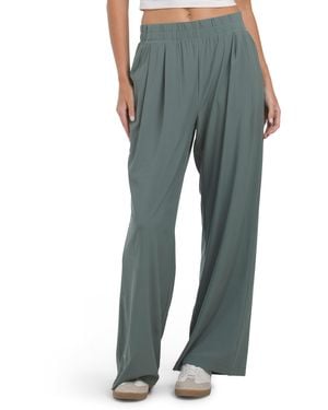 TJ Maxx Stretch Woven Wide Leg Pants, Spandex/Polyester - Blue