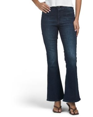 TJ Maxx High Rise Stevie Flare Jeans With Darts For Cotton/Polyester - Blue