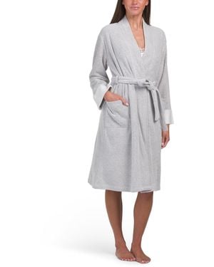 TJ Maxx Nirvana Brushed Terry Robe For Polyester/Rayon - Gray