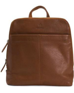TJ Maxx Leather Smooth Large Front Backpack For - Brown