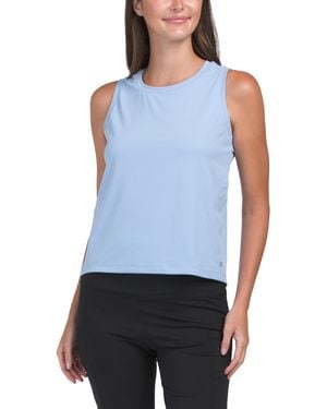 TJ Maxx Soft Touch Tank Top With Rib Back For Spandex/Polyester - Blue