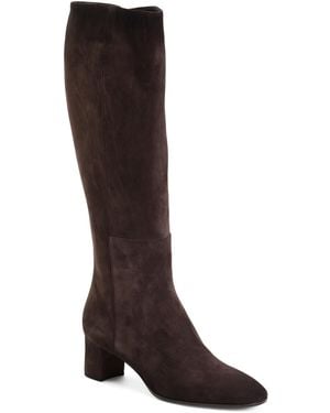 TJ Maxx Suede High Shaft Heeled Boots For Leather/Suede - Brown
