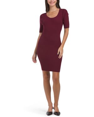 TJ Maxx Mae Scoop Neck Mini Dress For Polyester/Viscose - Red