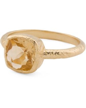 TJ Maxx 14Kt Plated Citrine Ring - White