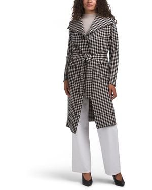 TJ Maxx Dark Belt Duster Jacket, Nylon/Polyester/Rayon - Gray