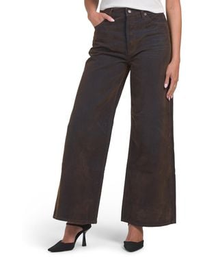 TJ Maxx Relaxed Sailor Long Flocked Jeans For Cotton - Black