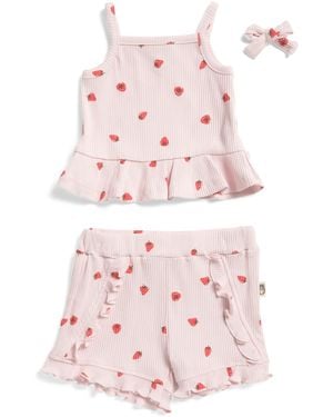 TJ Maxx Infant Girls 2Pc Printed Tank And Shorts Set, Cotton - Pink