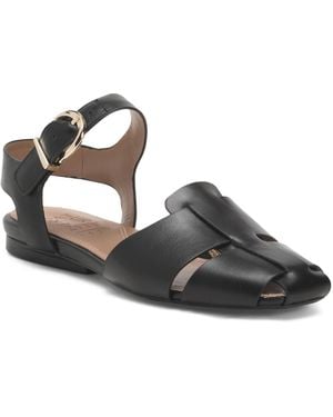 TJ Maxx Leather Cleo Casual Strappy Sandals For Leather - Black