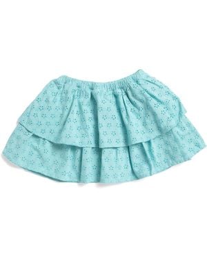TJ Maxx Toddler Girls Eyelet Skirt, Cotton/Viscose - Blue