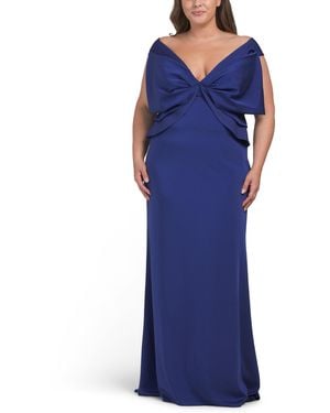 TJ Maxx Off The Shoulder Gown For Polyester - Blue
