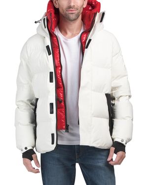 TJ Maxx Virterre Expedition Puffer With Double Hood, Nylon/Polyester - White