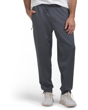 TJ Maxx Super Soft Motion Knit Sweatpants With Double Zip Pockets For Spandex/Polyester - Blue