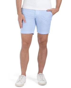 TJ Maxx Seersucker Striped Shorts For Polyester - Blue