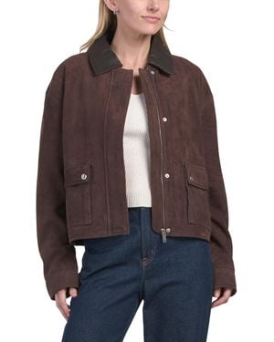 TJ Maxx Suede Vanity Jacket For Polyester/Leather/Suede - Brown