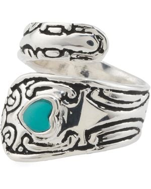 TJ Maxx Sterling Plated Spoon Ring - Gray