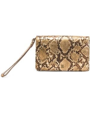 TJ Maxx Leather Jill Wristlet - Metallic