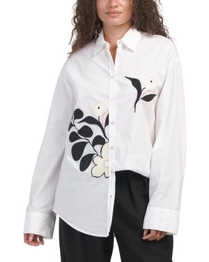 TJ Maxx Long Sleeve Shirt For Cotton - White