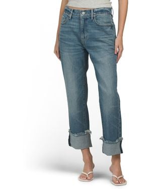 TJ Maxx High Rise 90S Loose Cropped Jeans For Cotton - Blue