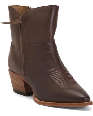 TJ Maxx Leather Alexis Booties For - Brown