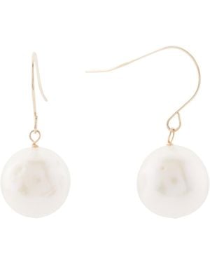 TJ Maxx 14Kt Freshwater Pearl Dangle Earrings - White