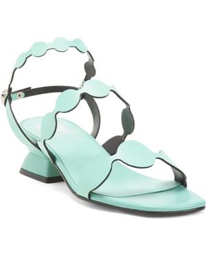 TJ Maxx Leather Multi Circle Strap Sandals For - Green