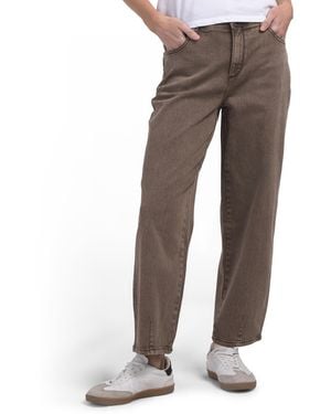 TJ Maxx Ab Tech 5 Pocket Barrel Leg Jeans For Spandex/Cotton - Gray