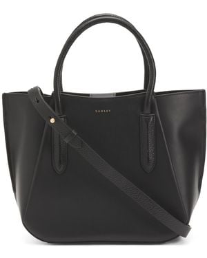 TJ Maxx Leather Liverpool Street 2.0 Medium Zip Top Tote - Black