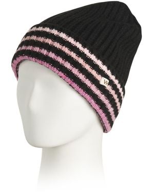 TJ Maxx Striped Beanie For Spandex/Polyester/Acrylic - Black