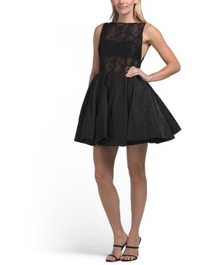 TJ Maxx Lainey Boat Neck Mini Dress For Spandex/Polyester - Black
