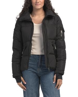TJ Maxx Matte Down Puffer Jacket, Nylon - Black