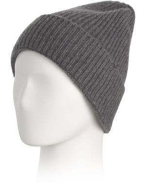 TJ Maxx Cashmere Mini Ribbed Beanie For - Gray